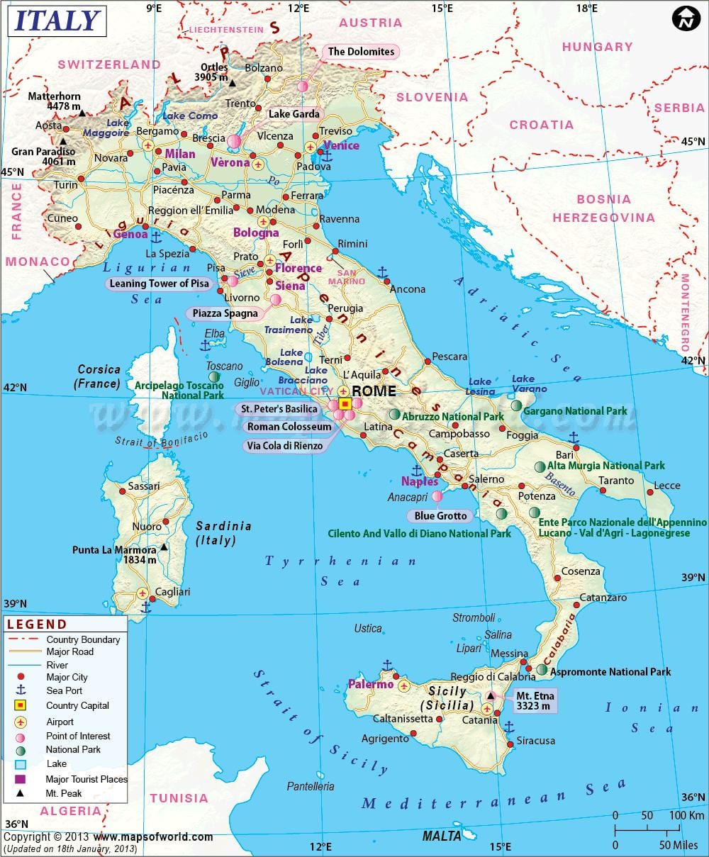 kat jeyografik nan milan ak nan zòn ki antoure